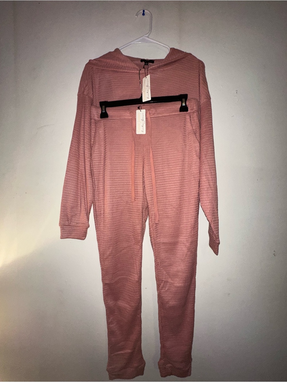 Casual Luxury by Lauren & Brooke 2-Piece Waffle Knit Lounge / Tracksuit Set